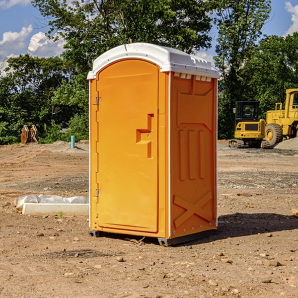 can i customize the exterior of the portable restrooms with my event logo or branding in James Creek